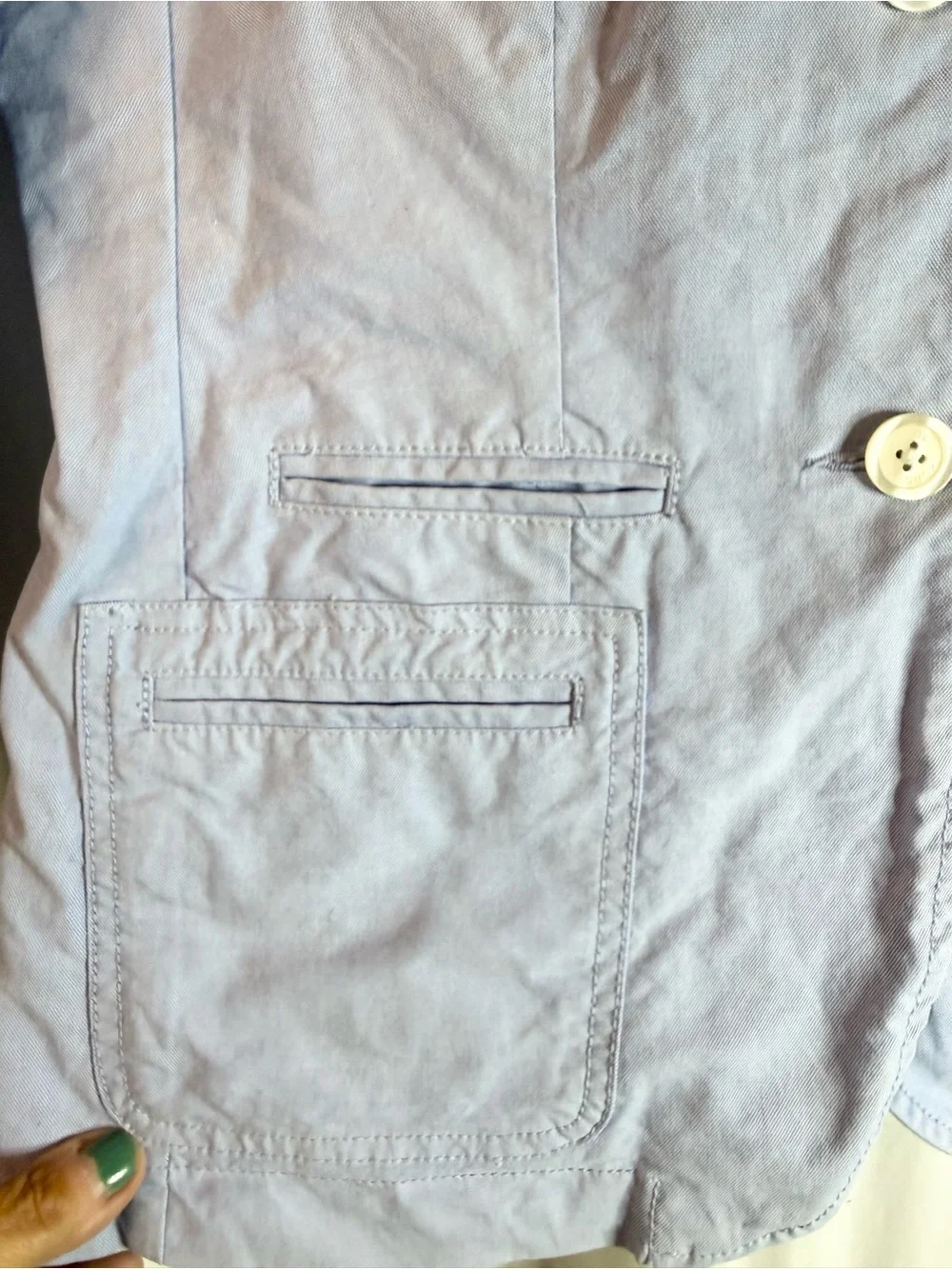 Michael Kors Light Blue Cotton Blazer Jacket